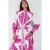 Paisleymotief Maxijurk met Ceintuur en Blouse-Kraag