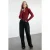 TRENDYOLMİLLA Dames Bordeaux Effen Lang Getailleerd Blouses