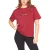 Blank Essentials Dames-T-shirt met logo uit de Essentials-collectie in boyfriend-stijl (Bourgondië)
