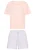 VIVANCE Korte pyjama  hemelsblauw / poederroze / wit