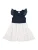 Müsli by GREEN COTTON Jurk  donkerblauw / geel / wit