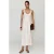Mango gestreepte maxi zomerjurk met linnen – beige