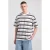 America Today oversized gestreept T-shirt – bruin/wit