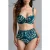 Marlies Dekkers Lotus Blue And Green Plunge Balcony Bikini Top