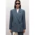 Mango regular blazer blauw