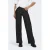 ONLY imitatieleren imitatieleren wide leg regular waist broek zwart