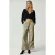 Broek met wijde pijpen en elastische taille