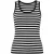 Klassieke zwart-wit gestreepte geribbelde tanktop
