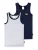 SCHIESSER Onderhemd  donkerblauw / geel / wit