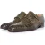 Santoni-schoenen in olijfgroen alligatorleer