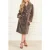 GUESS Claire Long Coat Faux Fur Regal Brown Multi