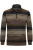 Redmond Regular Fit Half-Zip Sweater bruin, Motief