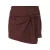 PIECES skort donkerrood