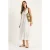 A-Form Fit Midi-jurk met V-hals en binddetail
