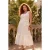Trendyol Curve Dames Wit Bloemen Midi Mouwloos Casual A-lijn Grote maten Jurk
