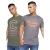 Crosshatch Heren Univarsity T-shirt (Pack Of 2) (Olijf/grijs)