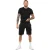 Enzo | Heren T-shirt Trainingspak Met Korte Broek Set – Zwart