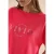 Cecil Dames Shirt met overhangende schouders in linnenlook in Rood