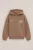 WE Fashion – Meisjes oversized hoodie met print – Oversized – Beige – Katoen –