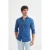 William de Faye Linnen shirt blauw