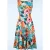 Cindi Bouquet swing jurk in blauw en multi