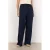 Soyaconcept Wide leg high waist casual broek marineblauw