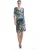 Jurk met print en kruislings silhouet