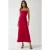 Basis Strapless Midi Jurk