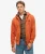 Essential Logo Washed Hoodie met Rits Oranje
