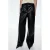 Mango imitatieleren wide leg broek – zwart