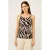 Cami top met gemarmerde golfprint