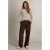 Ivy Beau gestreepte top – bruin/ecru