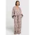 Alix the Label wide leg high waist casual broek met dierenprint bruin