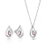 Orphelia ‘Dazzle’ Vrouwen 925 Sterling Zilveren Set: Ketting-Hanger + Oorbellen – Zilver SET-7518/R