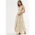Gestructureerde U-Hals Maxi-Jurk