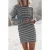 Mikuta The Striped Short Linen Longsleeve Dress
