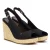 Tommy Hilfiger Iconic Elena Sling Back Womens Black Wedge Sandals