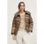 Motivi Genuine Down Jacket With High Collar Brown
