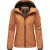 Marikoo dames overgangsjas lichtgewicht water- en windafstotend met capuchon rusty cinnamon
