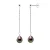 Drop Earrings Tahitian Pearls Pears 8-9mm White Gold