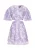 DreiMaster Vintage Cocktailjurk ‘Vintage’  lichtgrijs / lichtlila / donkerlila / donkerroze