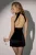 Velvet Bodycon Mini-jurk met Halterkraag