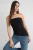 TRENDYOLMİLLA Dames Zwart Effen Mouwloos Getailleerd Blouses