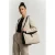 Coccinelle Leather Large Shoulder Bag In Beige And Black