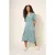 White Stuff Sabina Jersey Dre Teal Printed