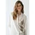 Mango blouse met krijtstreep en borduursels – bruin
