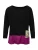 MADELEINE Blouse  cappuccino / magenta / zwart