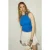 Slim fit blouse met ribstructuur en boothals