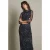 LOLALIZA maxi jurk met zebraprint – zwart