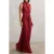 Reiss Sleeveless Ruched Maxi Dress Dark Red